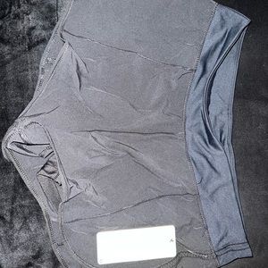 Layer 8 Womens Large black running shorts w/biker shorts liner